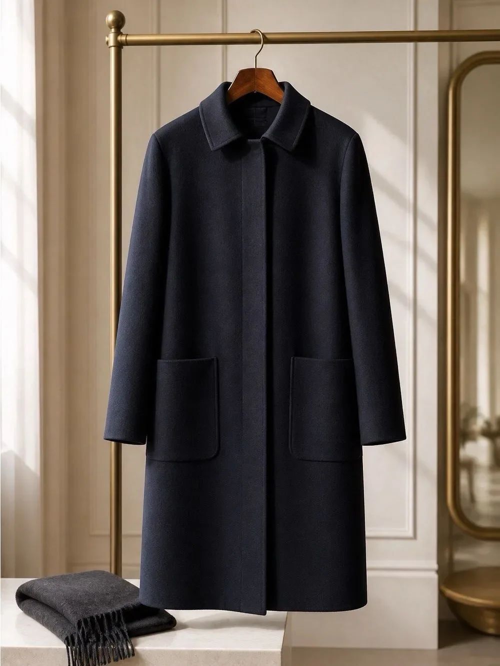 GAP BLACK WOOL BLEND WINTER COAT SIZE MEDIUM